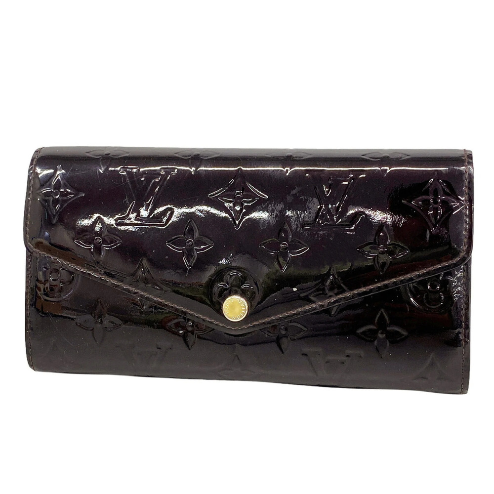Louis Vuitton Vernis Portefeuille Sarah Long Wallet M90152 Amarante Ladies